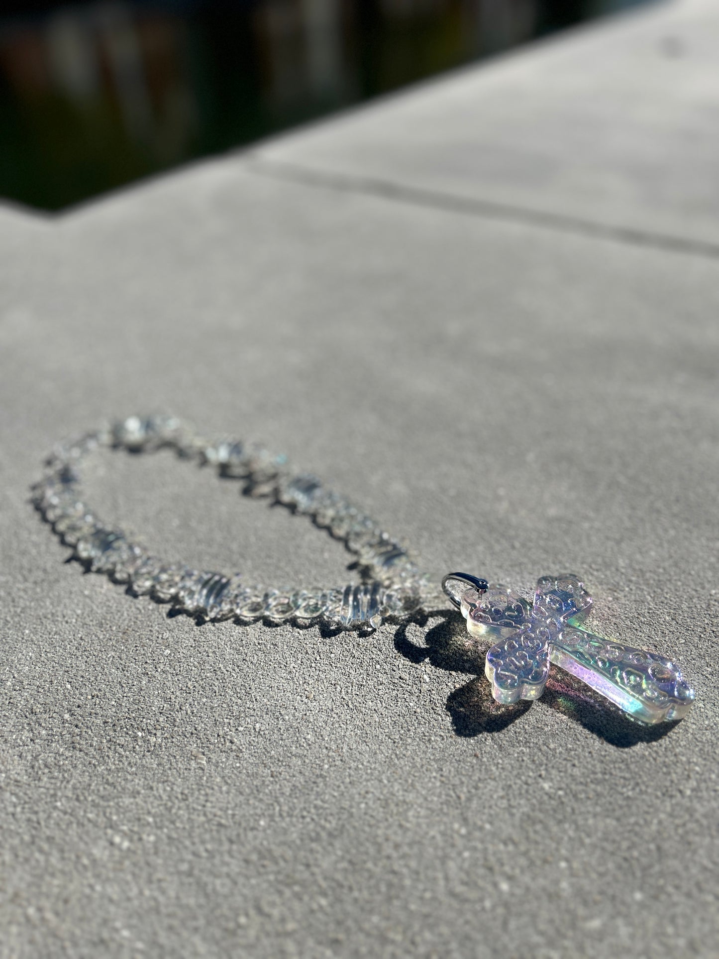 Acrylic Necklace 'Iridescent'