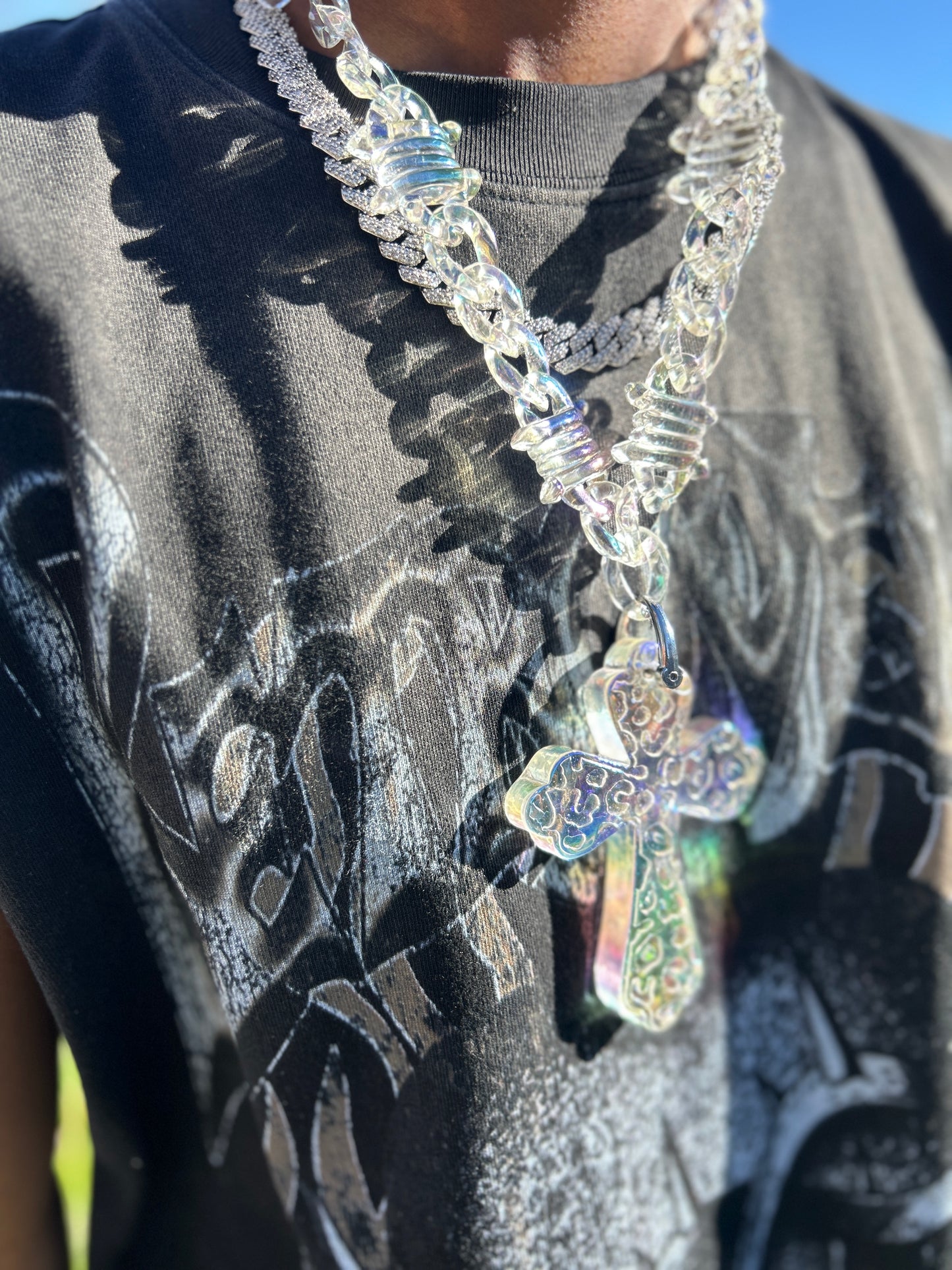Acrylic Necklace 'Iridescent'