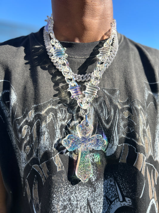 Acrylic Necklace 'Iridescent'