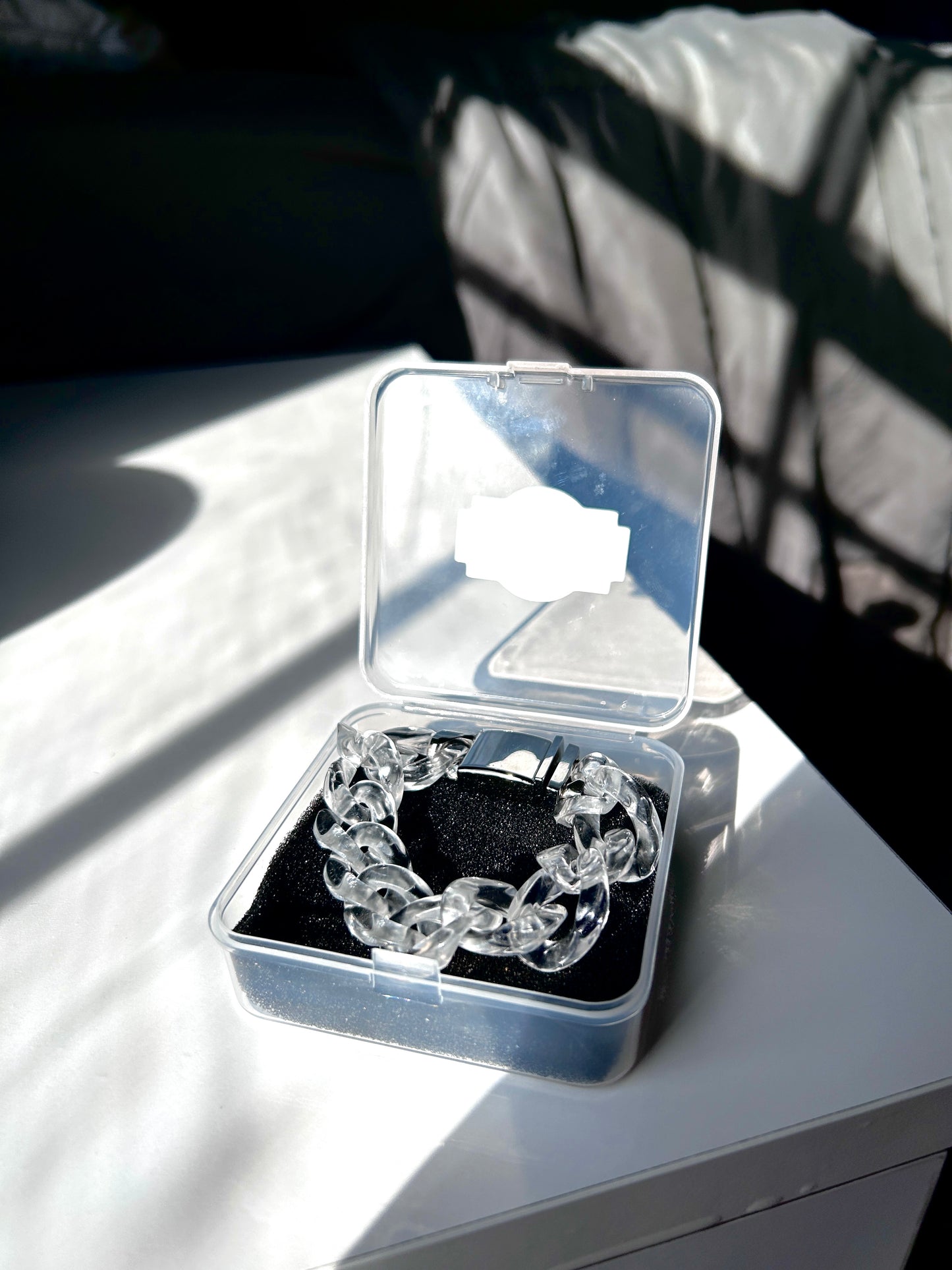 Acrylic Bracelet Cuban 'Clear'