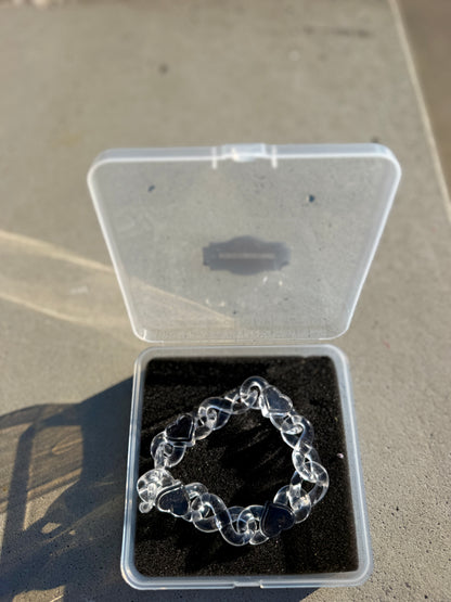 Acrylic Bracelet Heart 'Clear'