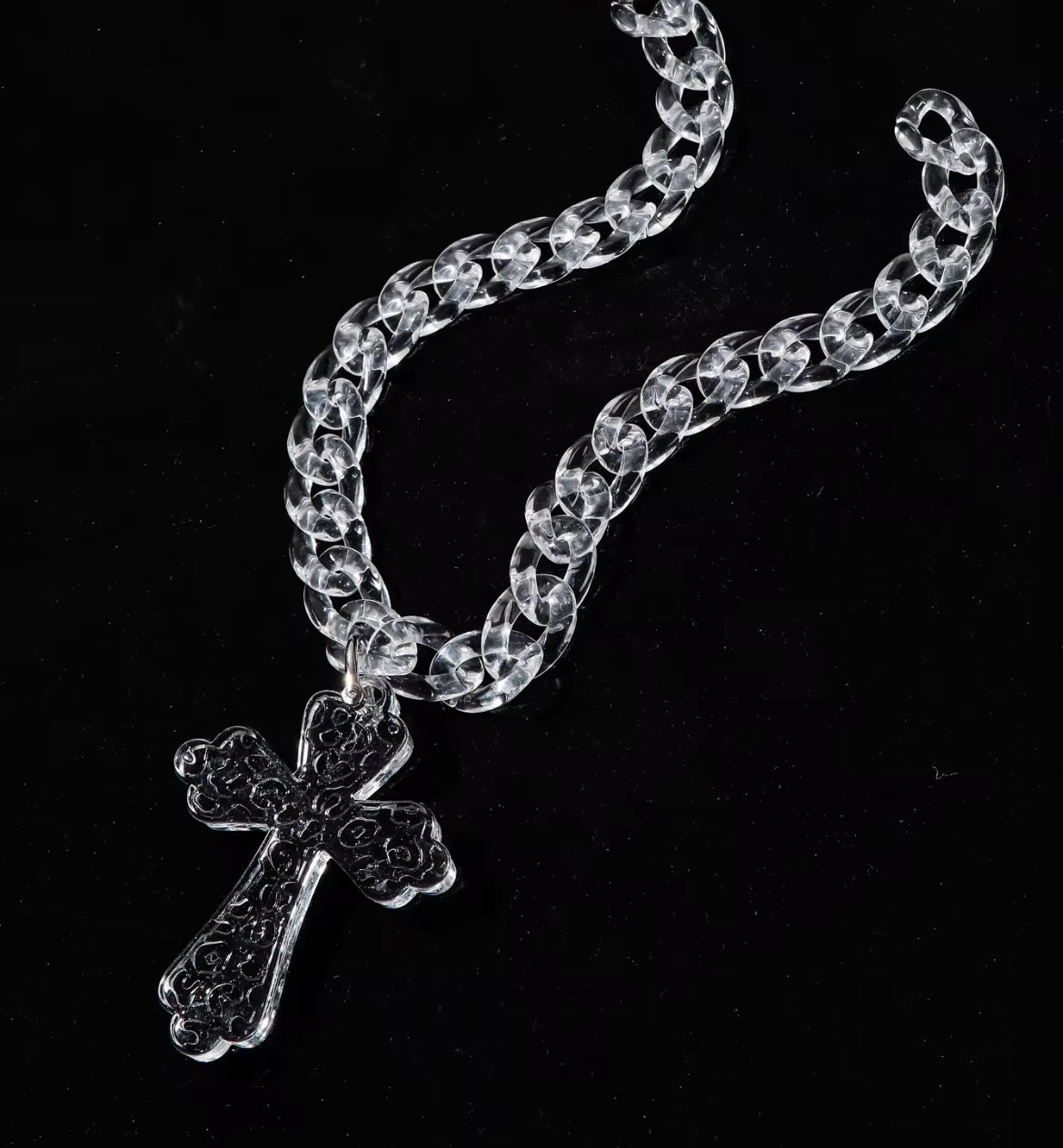 Acrylic Necklace Hybrid ‘Clear’