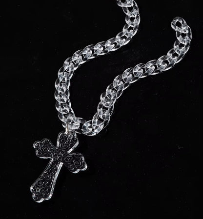 Acrylic Necklace Hybrid ‘Clear’
