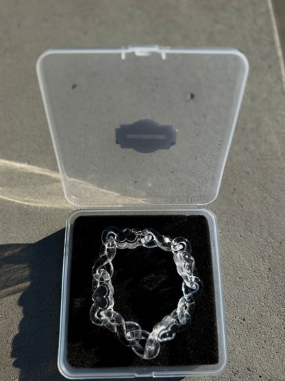 Acrylic Bracelet Heart 'Clear'