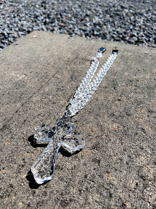 Acrylic Necklace Hybrid ‘Clear’