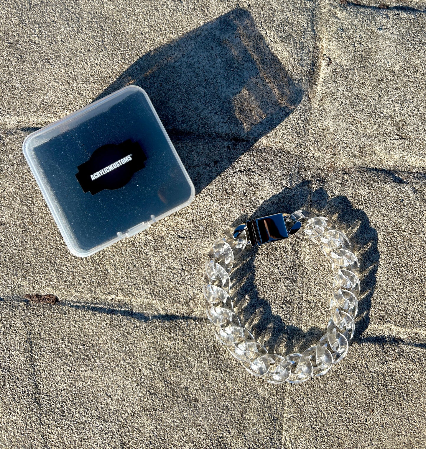 Acrylic Bracelet Cuban 'Clear'