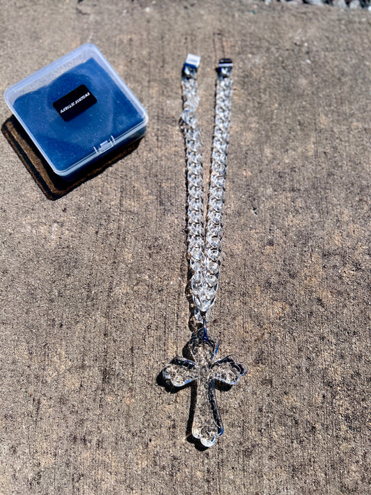 Acrylic Necklace Hybrid ‘Clear’