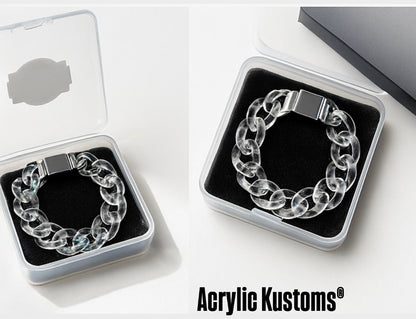 Acrylic Bracelet Cuban 'Clear'