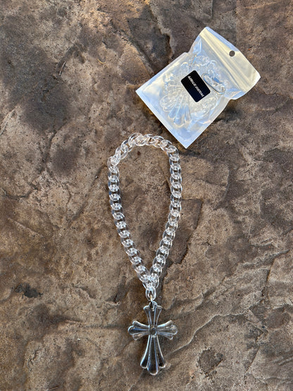 Acrylic Necklace Cuban 'Clear'