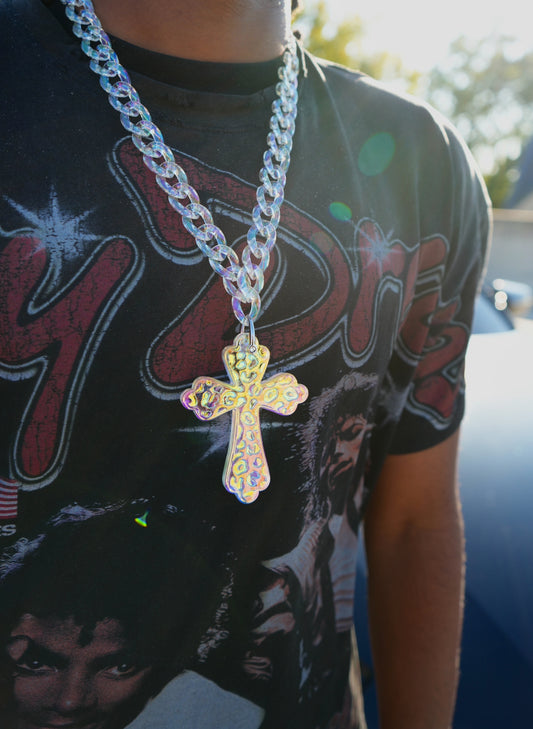 Acrylic Necklace Hybrid ‘Iridescent’