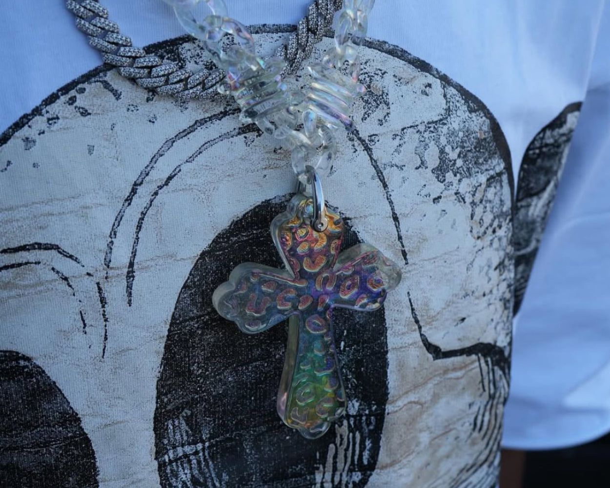 Acrylic Necklace 'Iridescent'