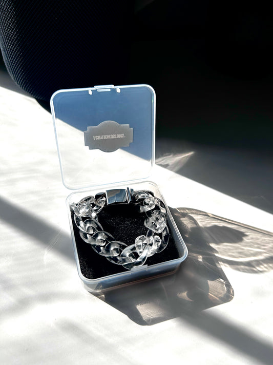 Acrylic Bracelet Cuban 'Clear'