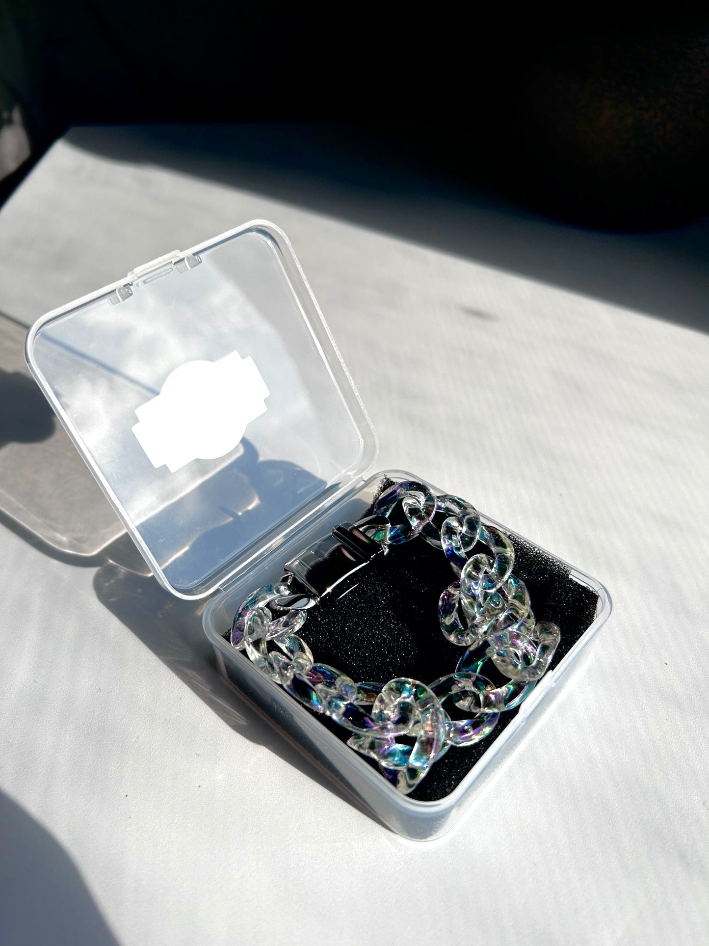 Acrylic Bracelet Cuban 'Iridescent'